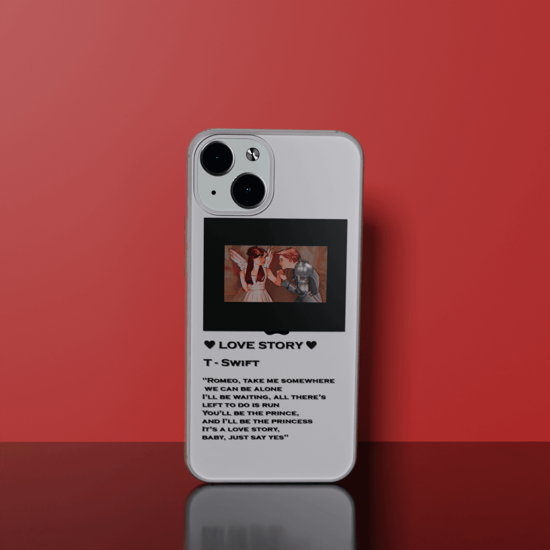 Love Story - Soft Transparent Silicon Case Acrylic (Anti Yellow)