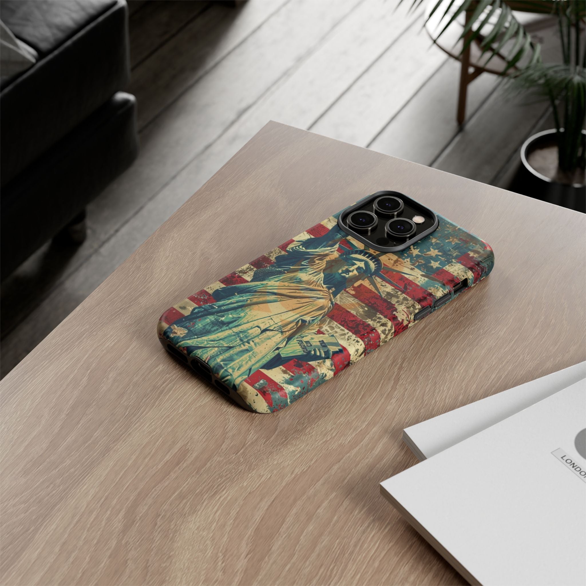 Vintage Liberty Premium Tough Shining Phone Case (Double Layer) Available For All iPhone Models