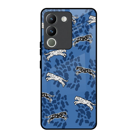 Blue Cheetah Glossy Case for Vivo Y200 5G
