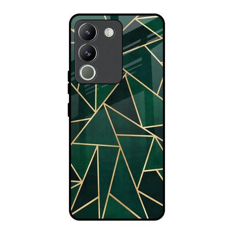 Abstract Green Glossy Case For Vivo Y200 5G