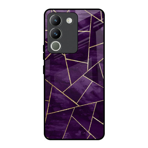 Geometric Purple Glossy Case For Vivo Y200 5G
