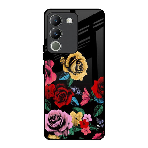 Floral Decorative Glossy Case For Vivo Y200 5G