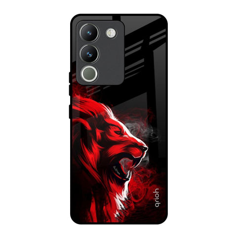Red Angry Lion Glossy Case for Vivo Y200 5G