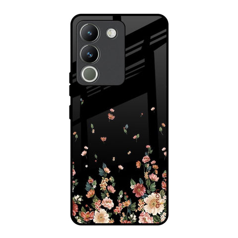 Floating Floral Print Glossy Case for Vivo Y200 5G