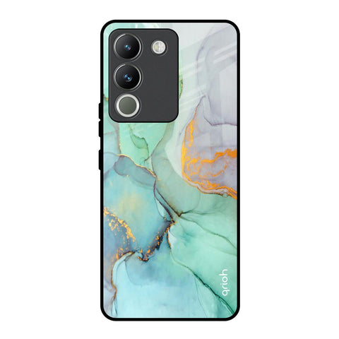 Green Marble Glossy Case for Vivo Y200 5G