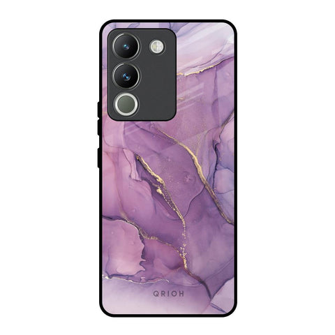 Purple Gold Marble Glossy Case for Vivo Y200 5G
