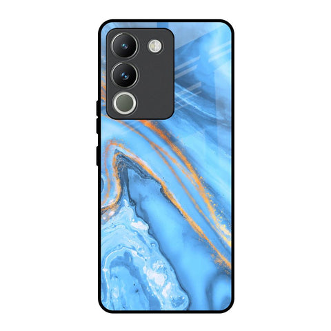 Vibrant Blue Marble Glossy Case for Vivo Y200 5G