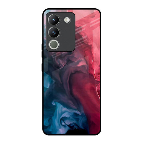Blue & Red Smoke Glossy Case for Vivo Y200 5G