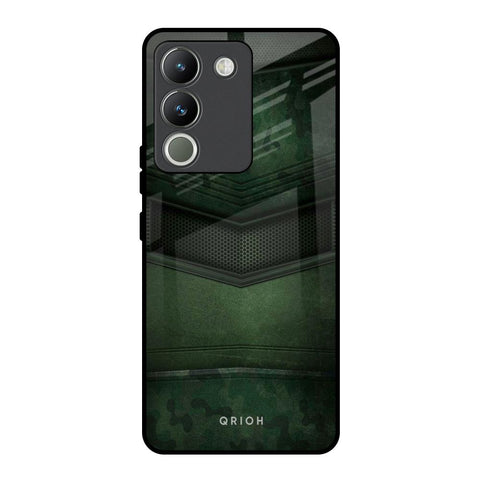 Green Leather Glossy Case for Vivo Y200 5G