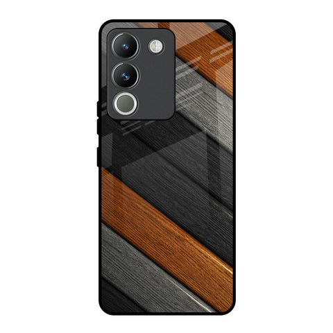 Tri Color Wood Glossy Case for Vivo Y200 5G