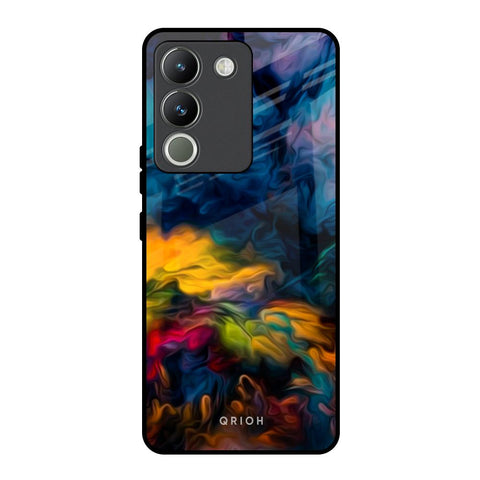 Multicolor Oil Painting Glossy Case for Vivo Y200 5G