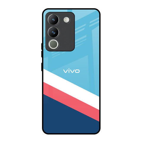 Pink & White Stripes Glossy Case For Vivo Y200 5G