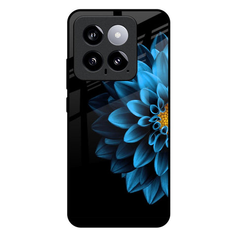 Half Blue Flower Glossy Case for Mi 14
