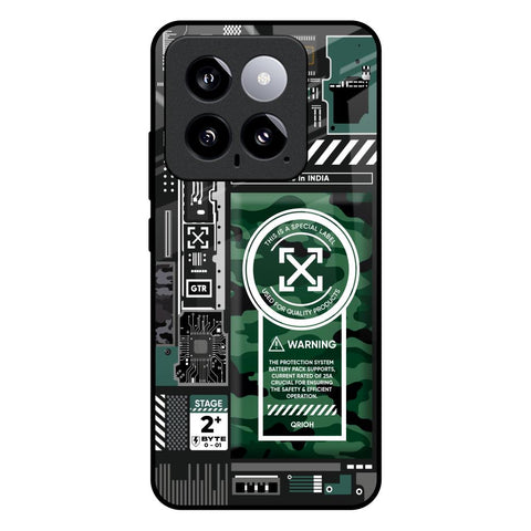 Green Camo Circuit Glossy Case for Mi 14