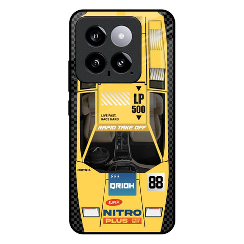 Yellow Racing Car Glossy Case for Mi 14
