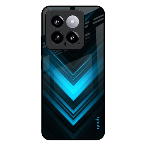 Vertical Blue Arrow Glossy Case For Mi 14
