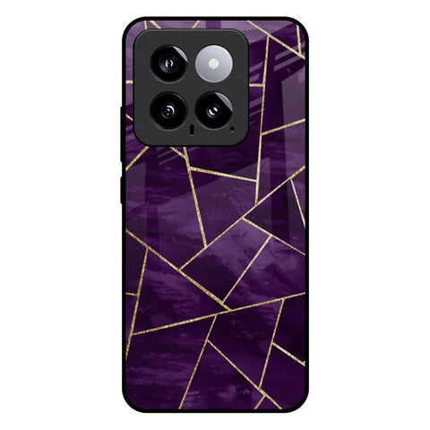 Geometric Purple Glossy Case For Mi 14