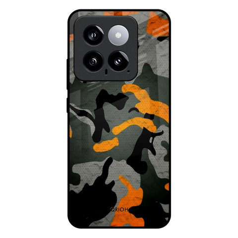 Camouflage Orange Glossy Case For Mi 14