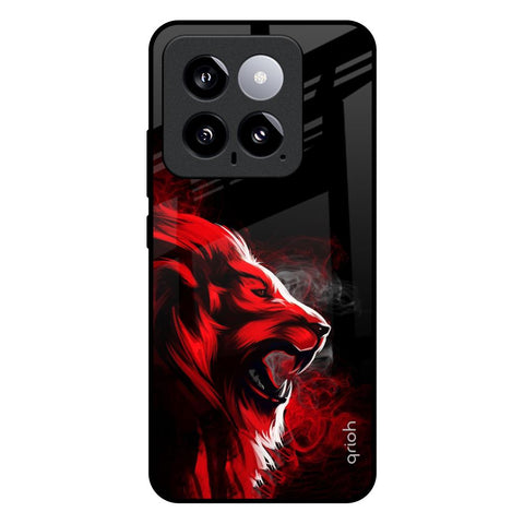 Red Angry Lion Glossy Case for Mi 14