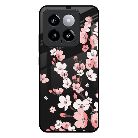 Black Cherry Blossom Glossy Case for Mi 14