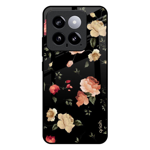 Black Spring Floral Glossy Case for Mi 14