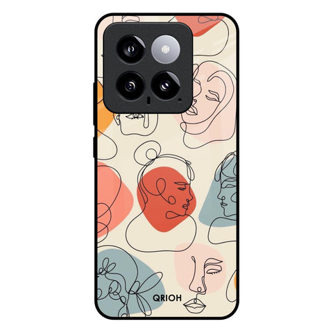 Abstract Faces Glossy Case for Mi 14
