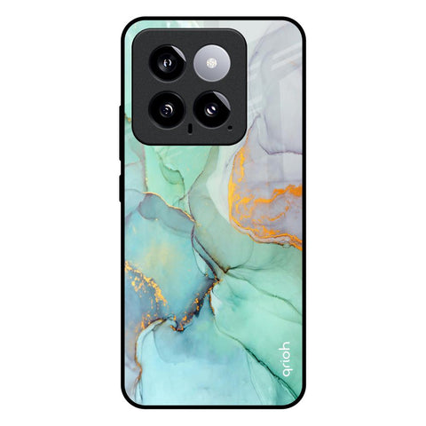 Green Marble Glossy Case for Mi 14