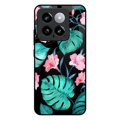 Tropical Leaves & Pink Flowers Glossy Case for Mi 14