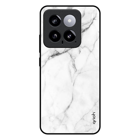 Modern White Marble Glossy Case for Mi 14