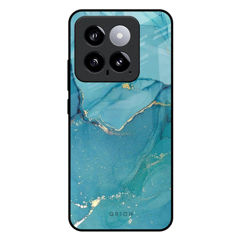 Blue Golden Glitter Glossy Case for Mi 14