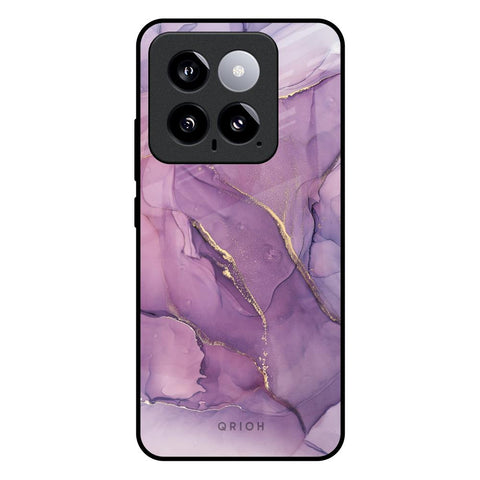 Purple Gold Marble Glossy Case for Mi 14