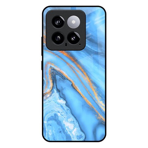 Vibrant Blue Marble Glossy Case for Mi 14