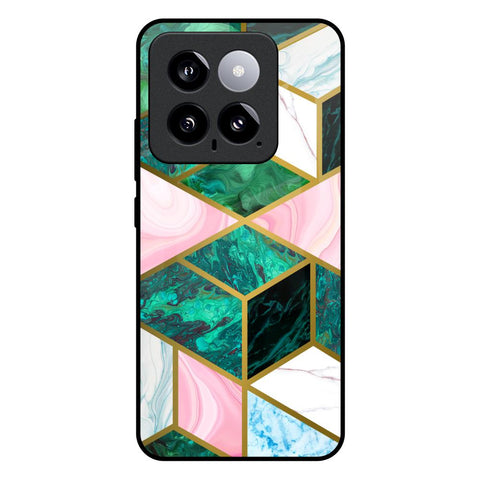 Seamless Green Marble Glossy Case for Mi 14
