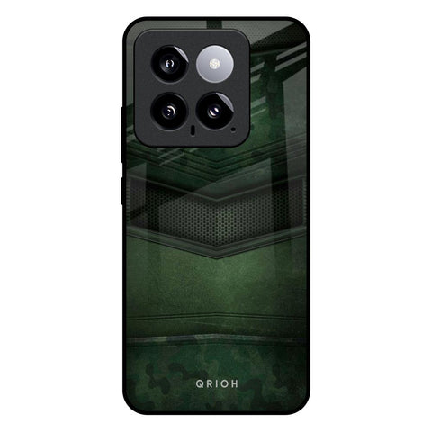 Green Leather Glossy Case for Mi 14