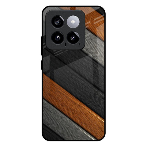 Tri Color Wood Glossy Case for Mi 14