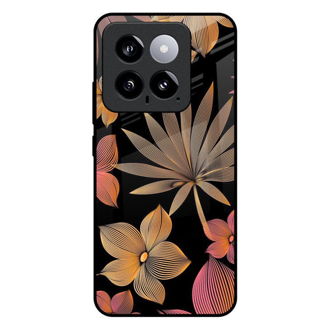 Lines Pattern Flowers Glossy Case for Mi 14