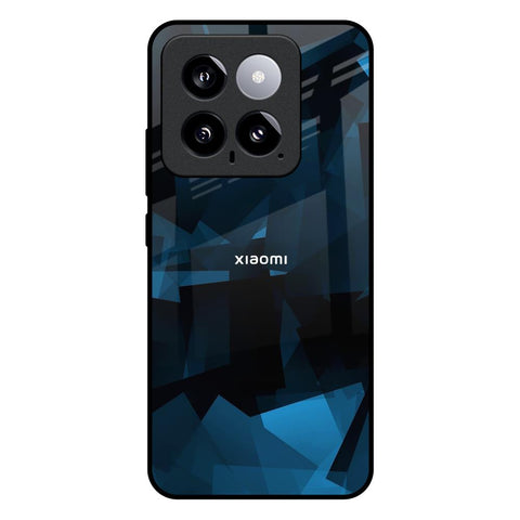 Polygonal Blue Box Glossy Case For Mi 14
