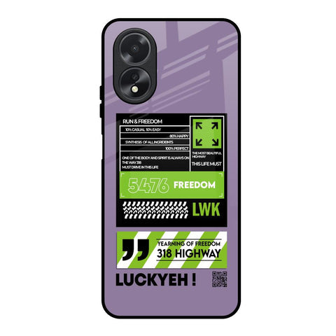 Run & Freedom Glossy Case for Oppo A18