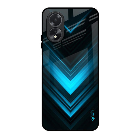 Vertical Blue Arrow Glossy Case For Oppo A18