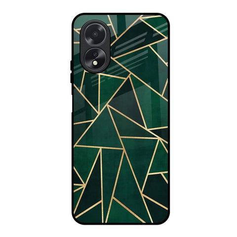 Abstract Green Glossy Case For Oppo A18