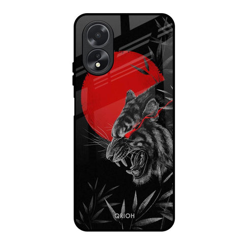 Red Moon Tiger Glossy Case for Oppo A18