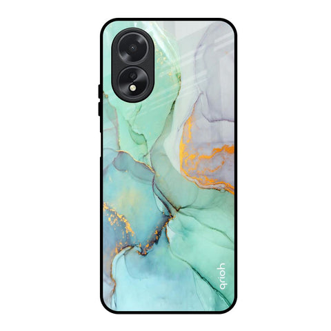 Green Marble Glossy Case for Oppo A18