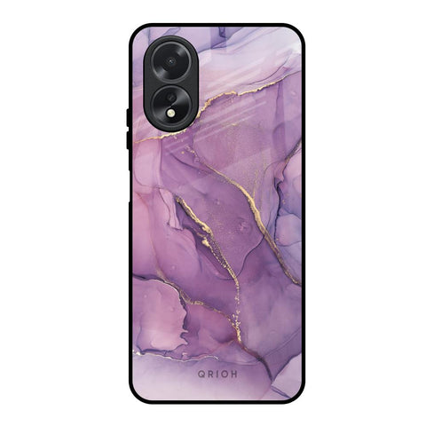 Purple Gold Marble Glossy Case for Oppo A18