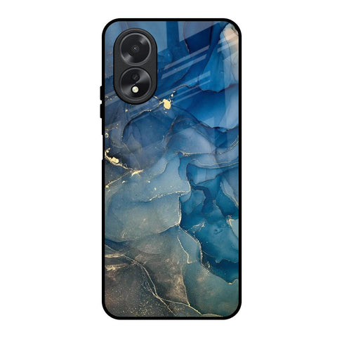 Blue Cool Marble Glossy Case for Oppo A18