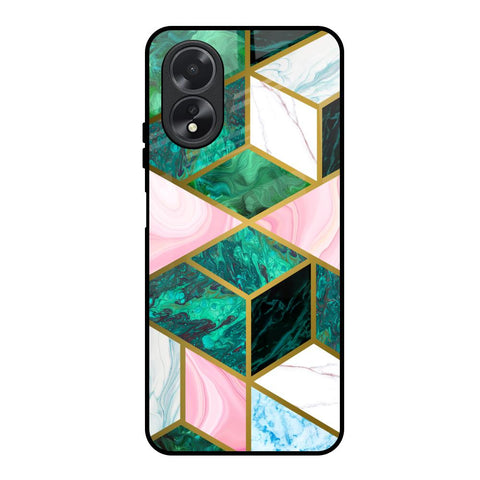 Seamless Green Marble Glossy Case for Oppo A18