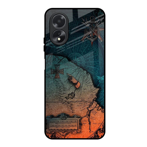 Geographical Map Glossy Case for Oppo A18