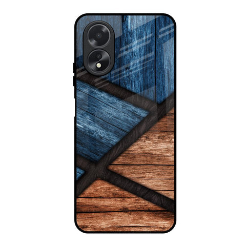 Wooden Tiles Glossy Case for Oppo A18