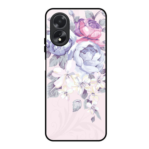 Elegant Floral Glossy Case for Oppo A18