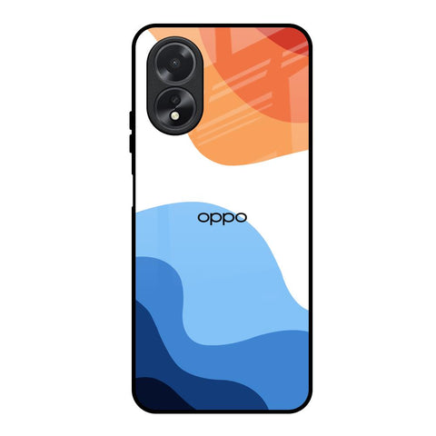 Wavy Color Pattern Glossy Case for Oppo A18