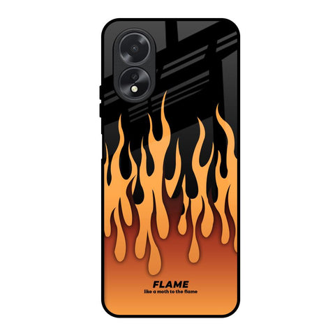 Fire Flame Glossy Case for Oppo A38